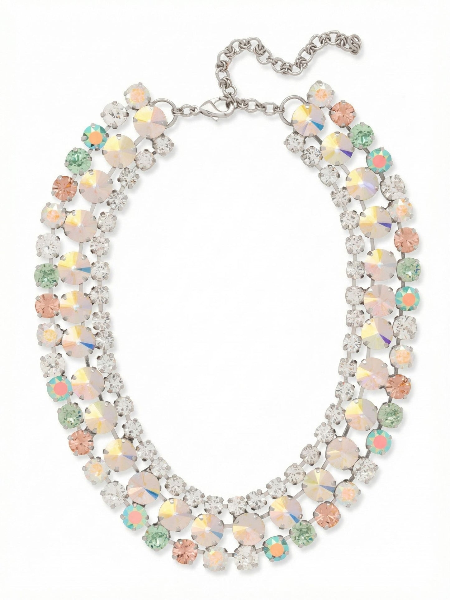 Sorrelli Rainbow Quartz Sloane Layered Statement Necklace