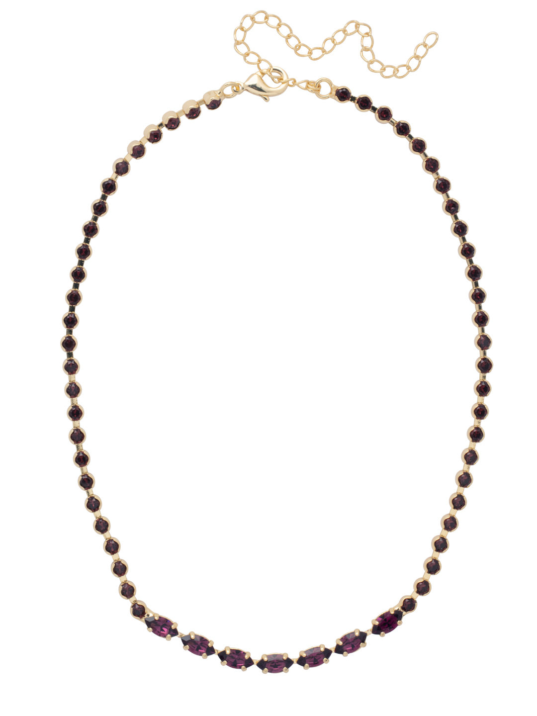 Sorrelli Merlot Clarissa Rhinestone Chain Tennis Necklace