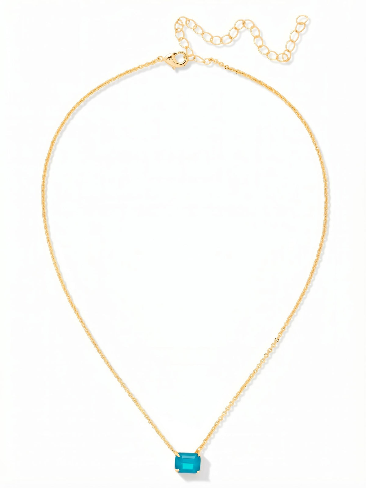 Sorrelli Caribbean Blue Opal Octavia Single Crystal Pendant Necklace