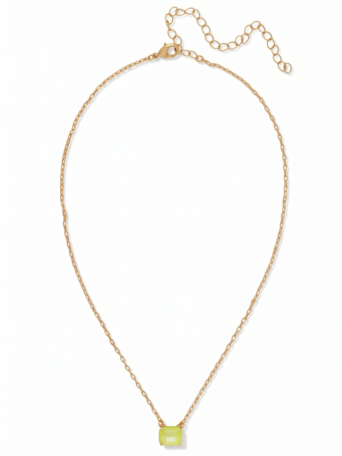 Sorrelli Electric Yellow Octavia Single Crystal Pendant Necklace