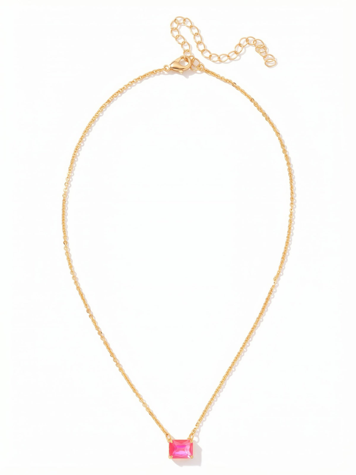 Sorrelli Electric Pink Octavia Single Crystal Pendant Necklace
