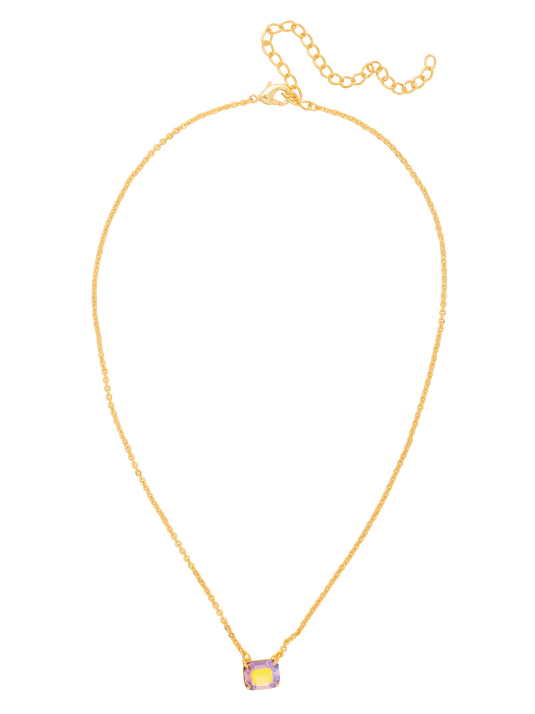 Sorrelli Light Colorado Aurora Borealis Octavia Single Crystal Pendant Necklace