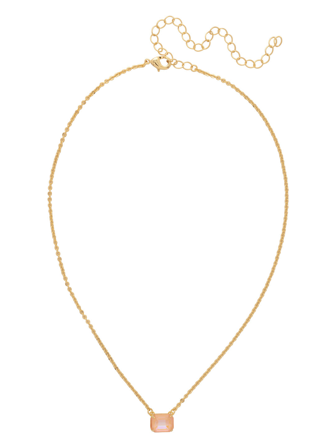 Sorrelli Peach Delite Octavia Single Crystal Pendant Necklace