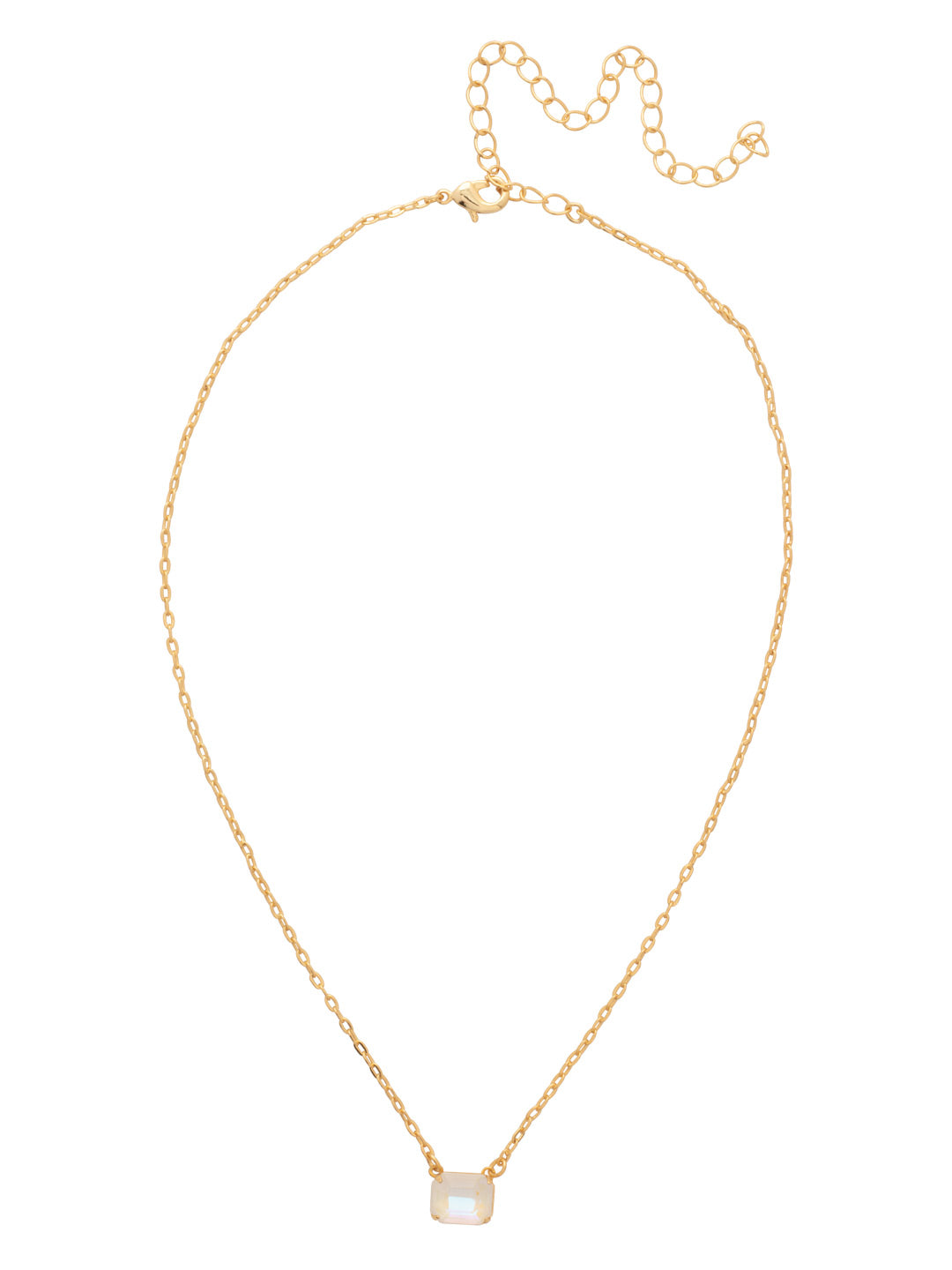 Sorrelli Ultra White Octavia Single Crystal Pendant Necklace