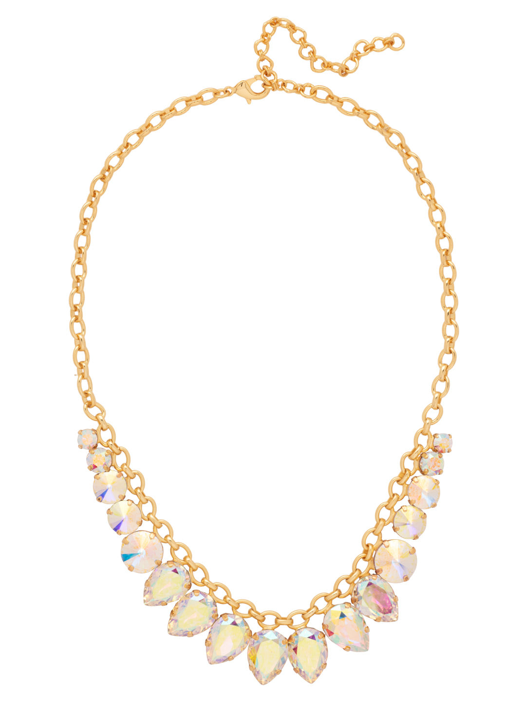 Sorrelli Crystal Aurora Borealis Perfect Pear Tennis Necklace