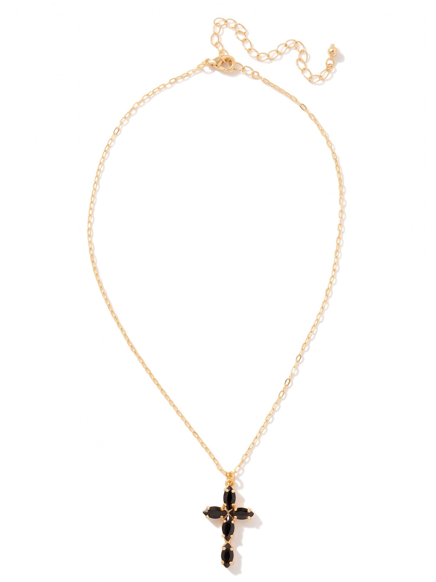 Sorrelli Jet Clarissa Cross Pendant Necklace