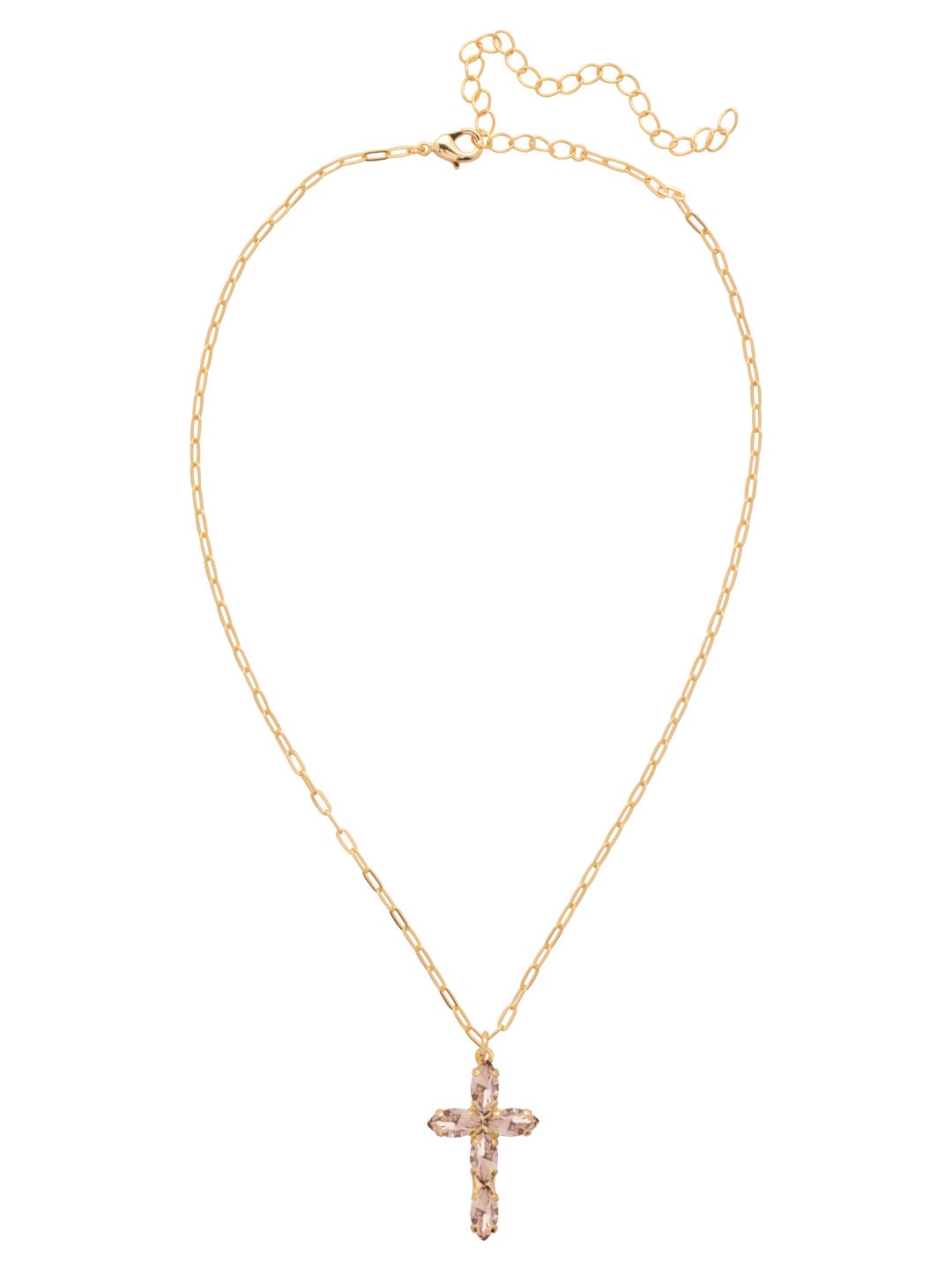 Sorrelli Light Peach Clarissa Cross Pendant Necklace