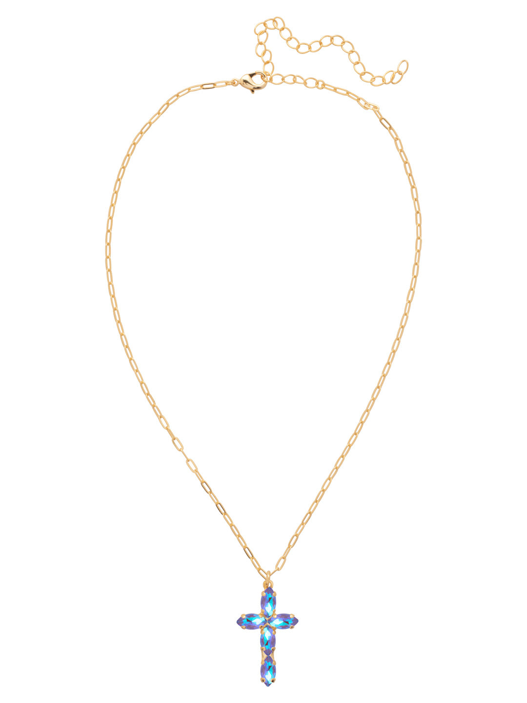 Sorrelli Lavender Delite Clarissa Cross Pendant Necklace