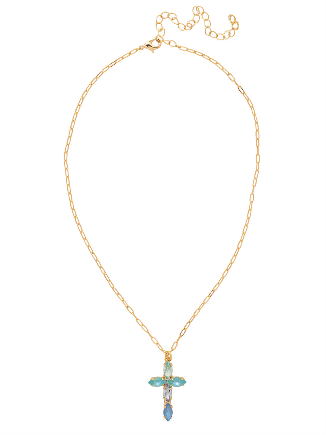 Sorrelli Ocean Clarissa Cross Pendant Necklace