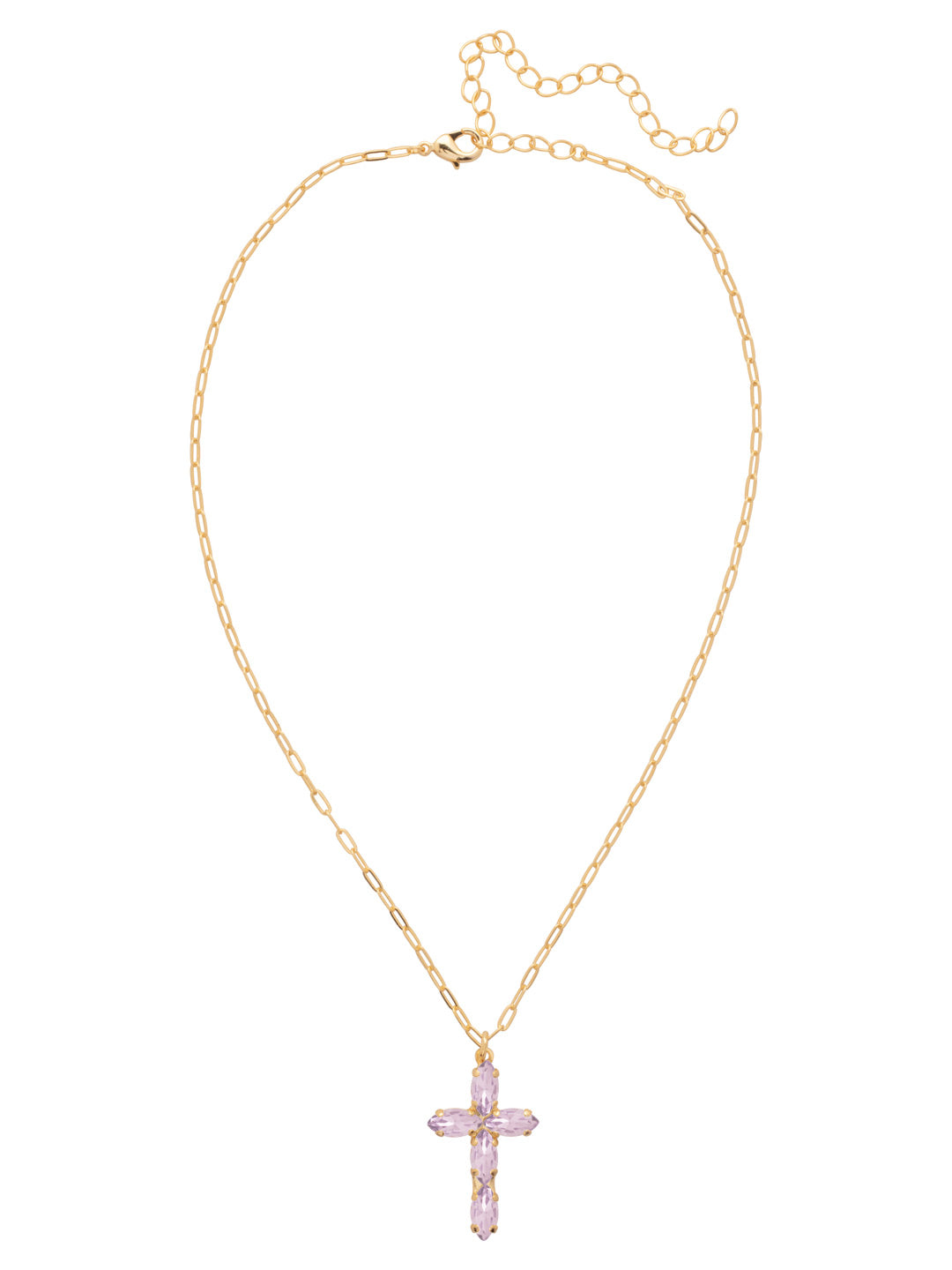 Sorrelli Violet Clarissa Cross Pendant Necklace