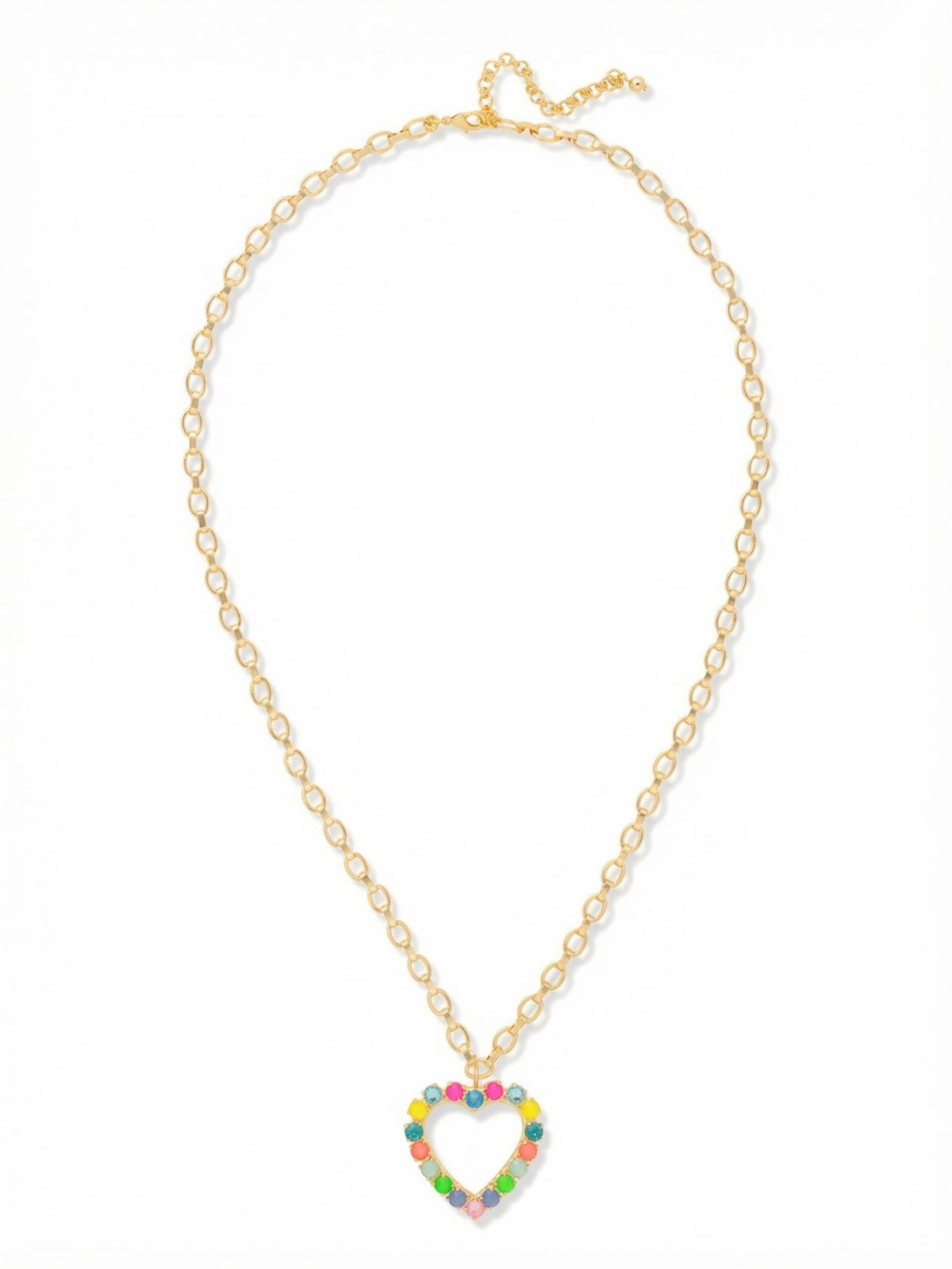 Sorrelli Candy Carnival Crystal Heart Long Pendant Necklace