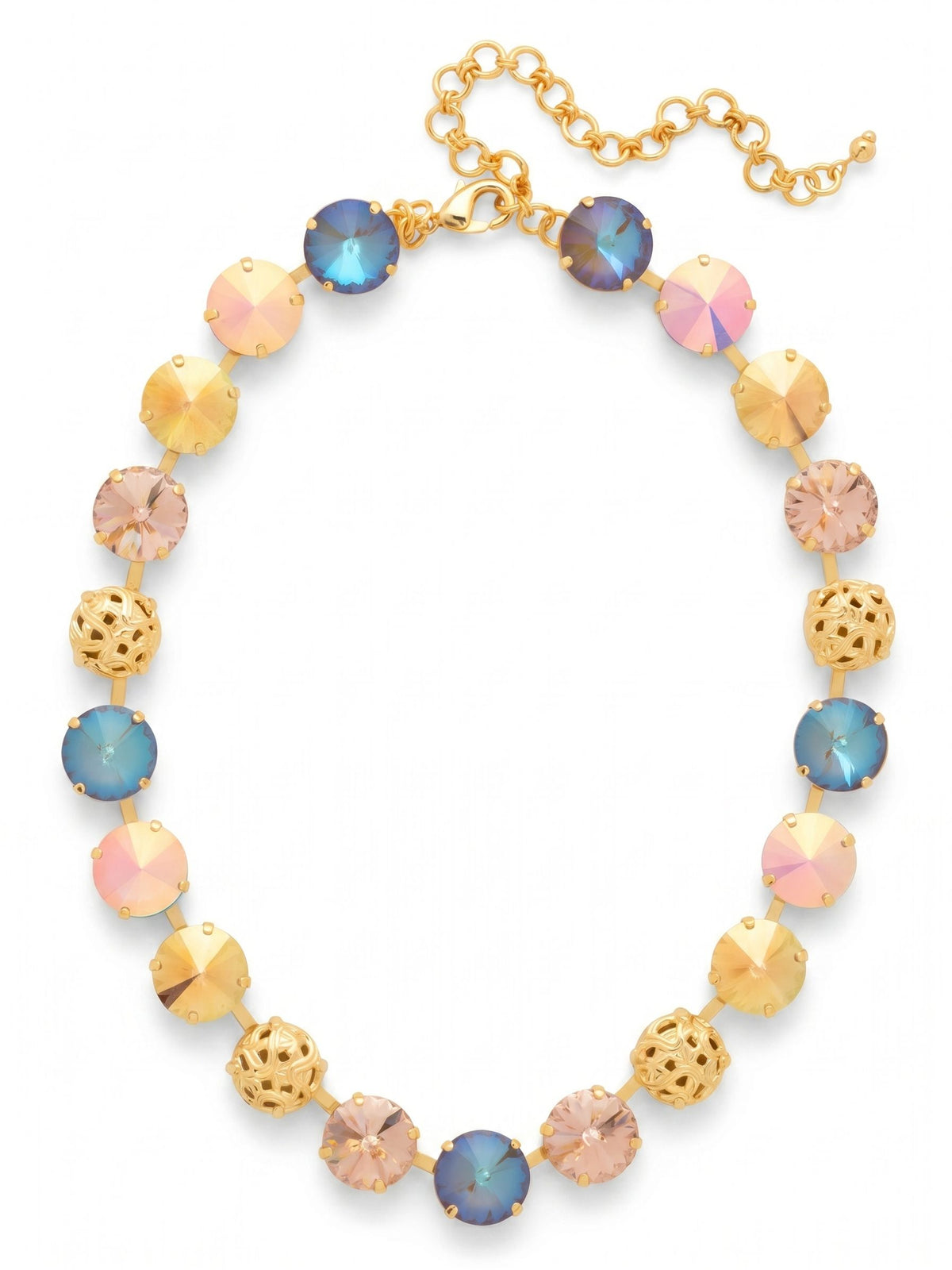 Sorrelli Chai Latte Clementine Tennis Necklace