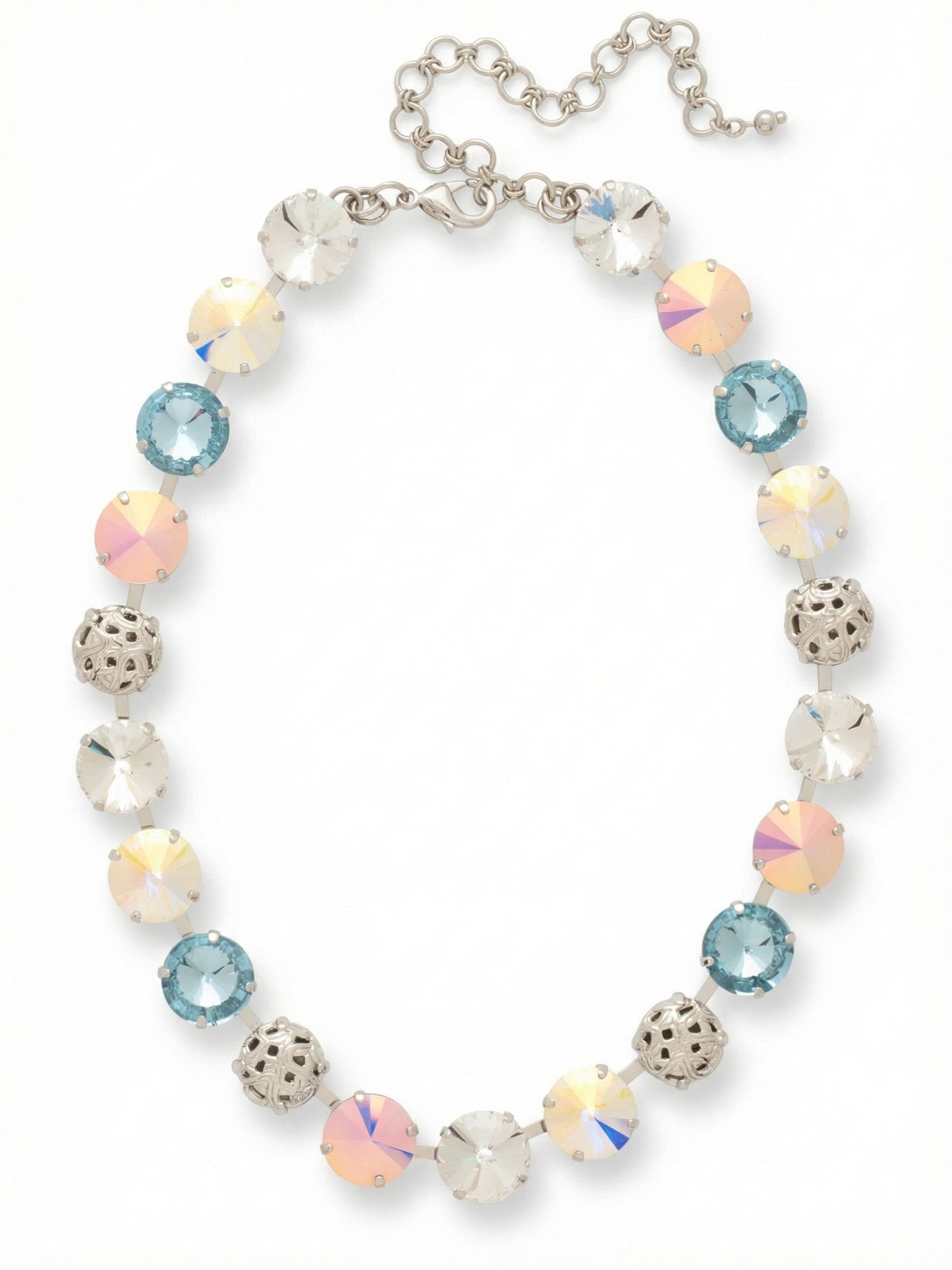 Sorrelli Rainbow Quartz Clementine Tennis Necklace
