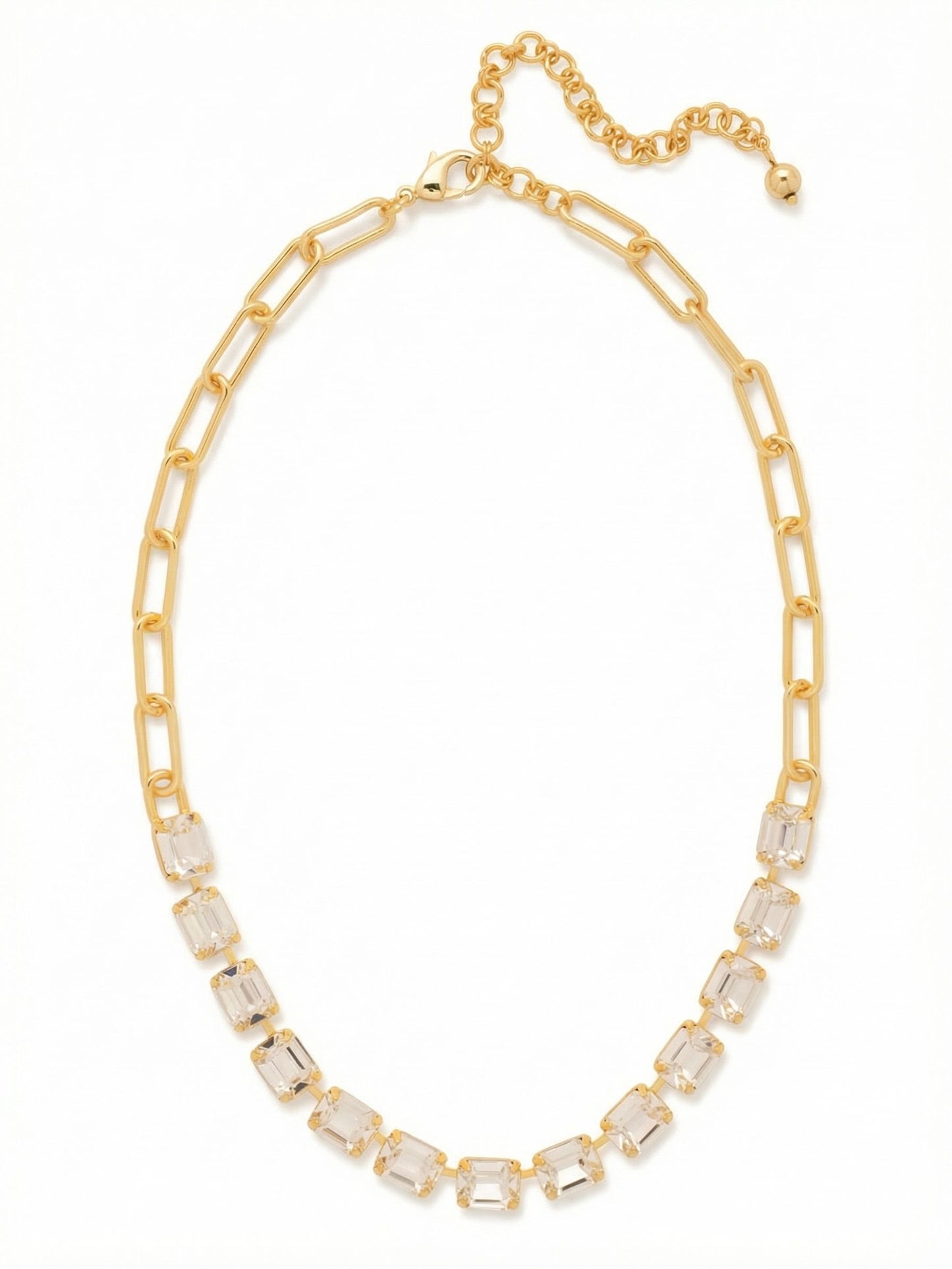 Sorrelli Crystal Octavia Paperclip Tennis Necklace