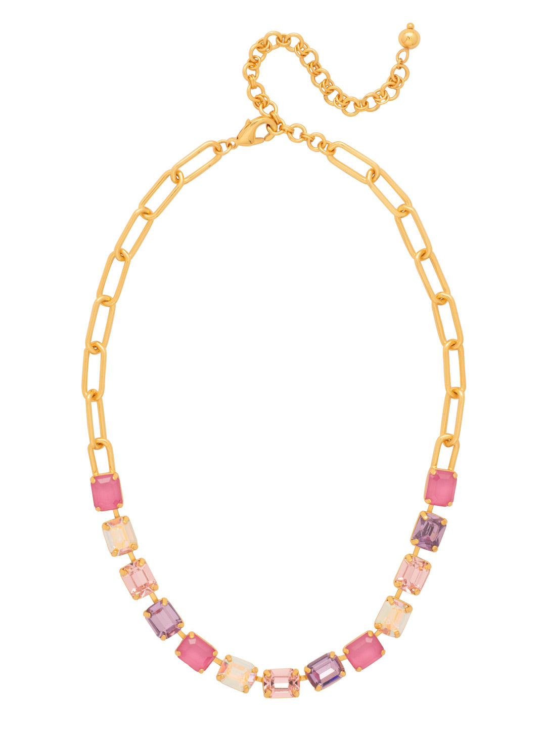 Sorrelli Panama Rose Octavia Paperclip Tennis Necklace