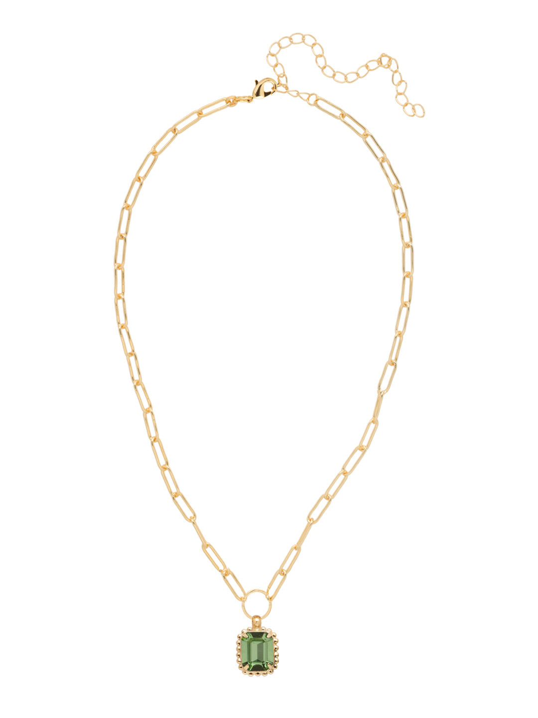 Sorrelli Peridot Octavia Scalloped Pendant Necklace