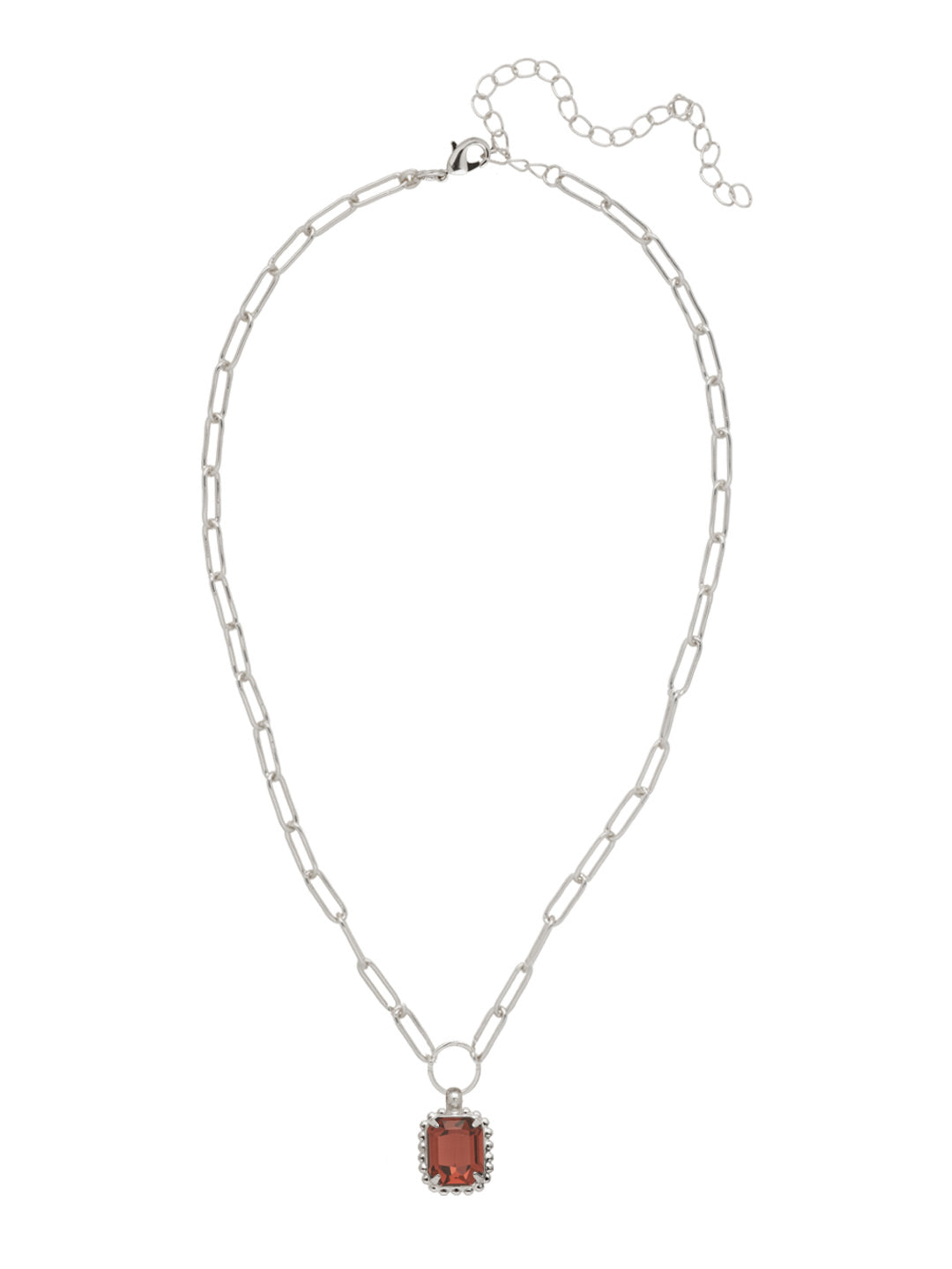 Sorrelli Burgundy Octavia Scalloped Pendant Necklace