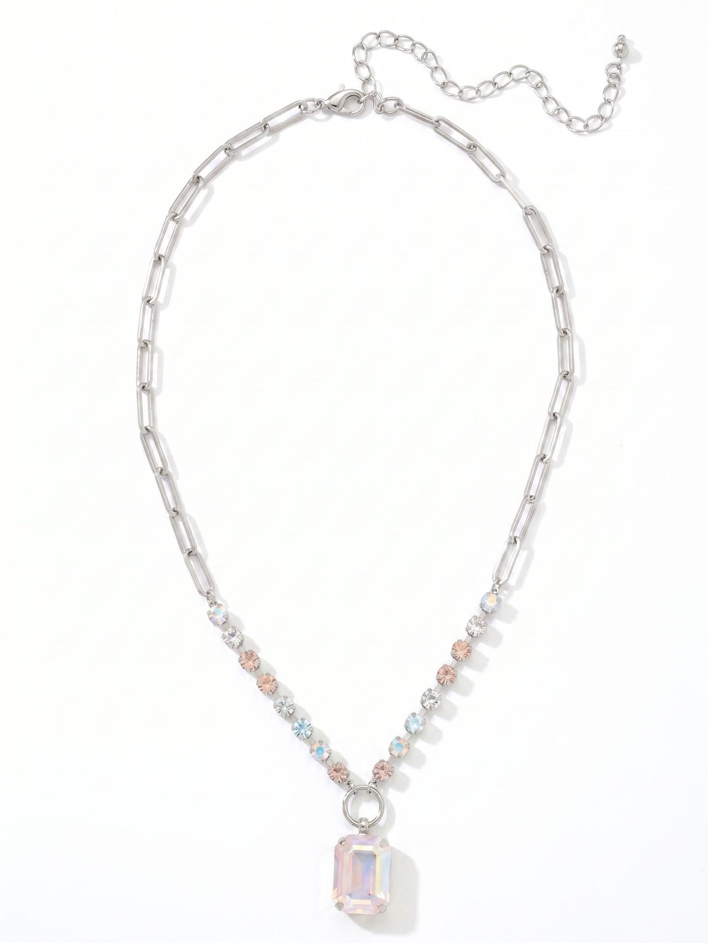 Sorrelli Rainbow Quartz Iris Pendant Necklace