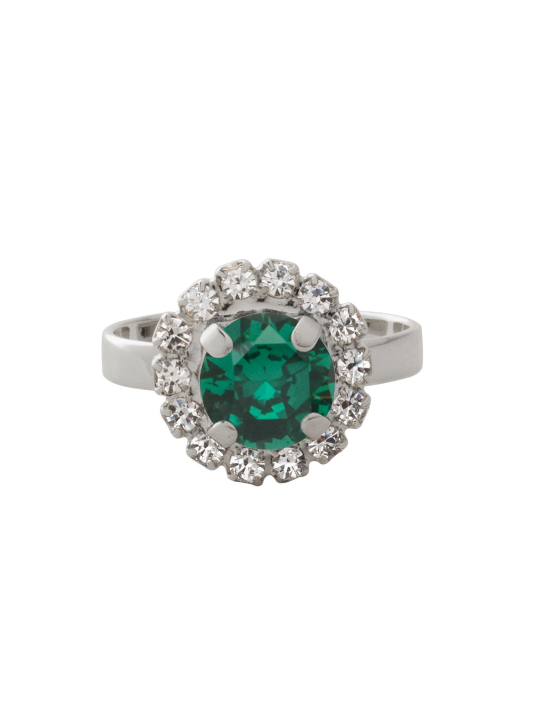 Sorrelli Emerald Haute Halo Cocktail Ring