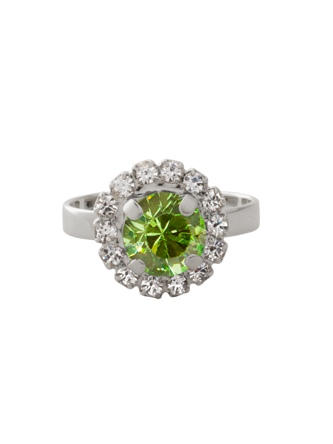 Sorrelli Peridot Haute Halo Cocktail Ring