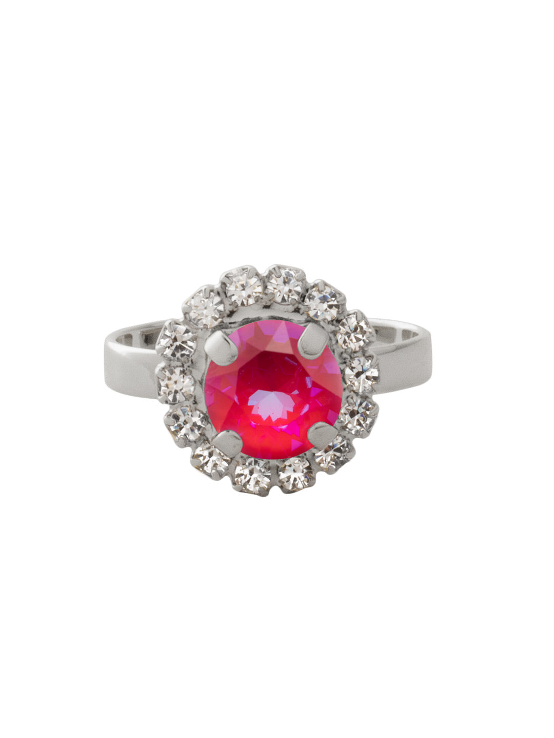 Sorrelli Royal Red Delite Haute Halo Cocktail Ring