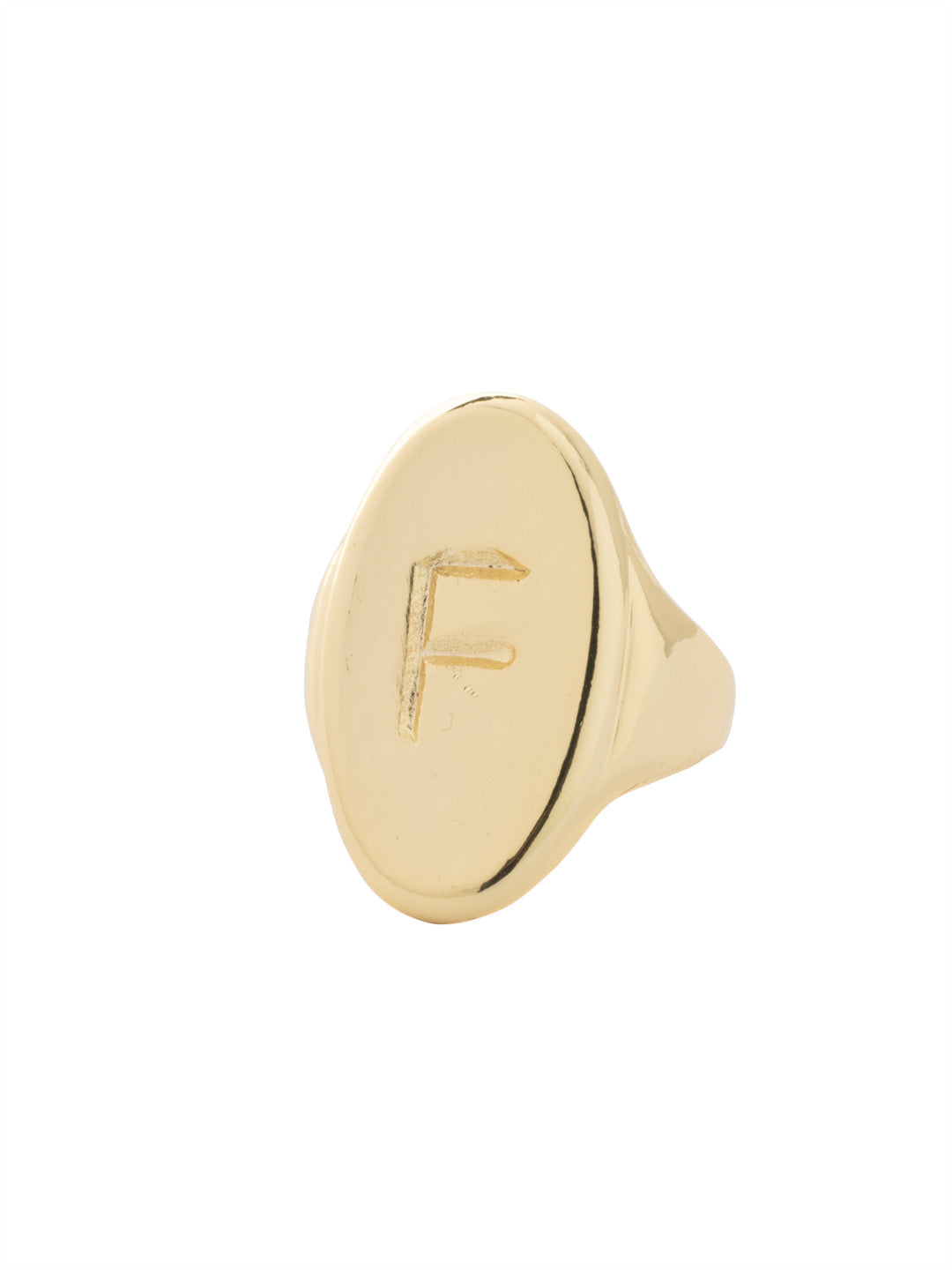 Sorrelli Bare Metallic "F" Signet Statement Ring