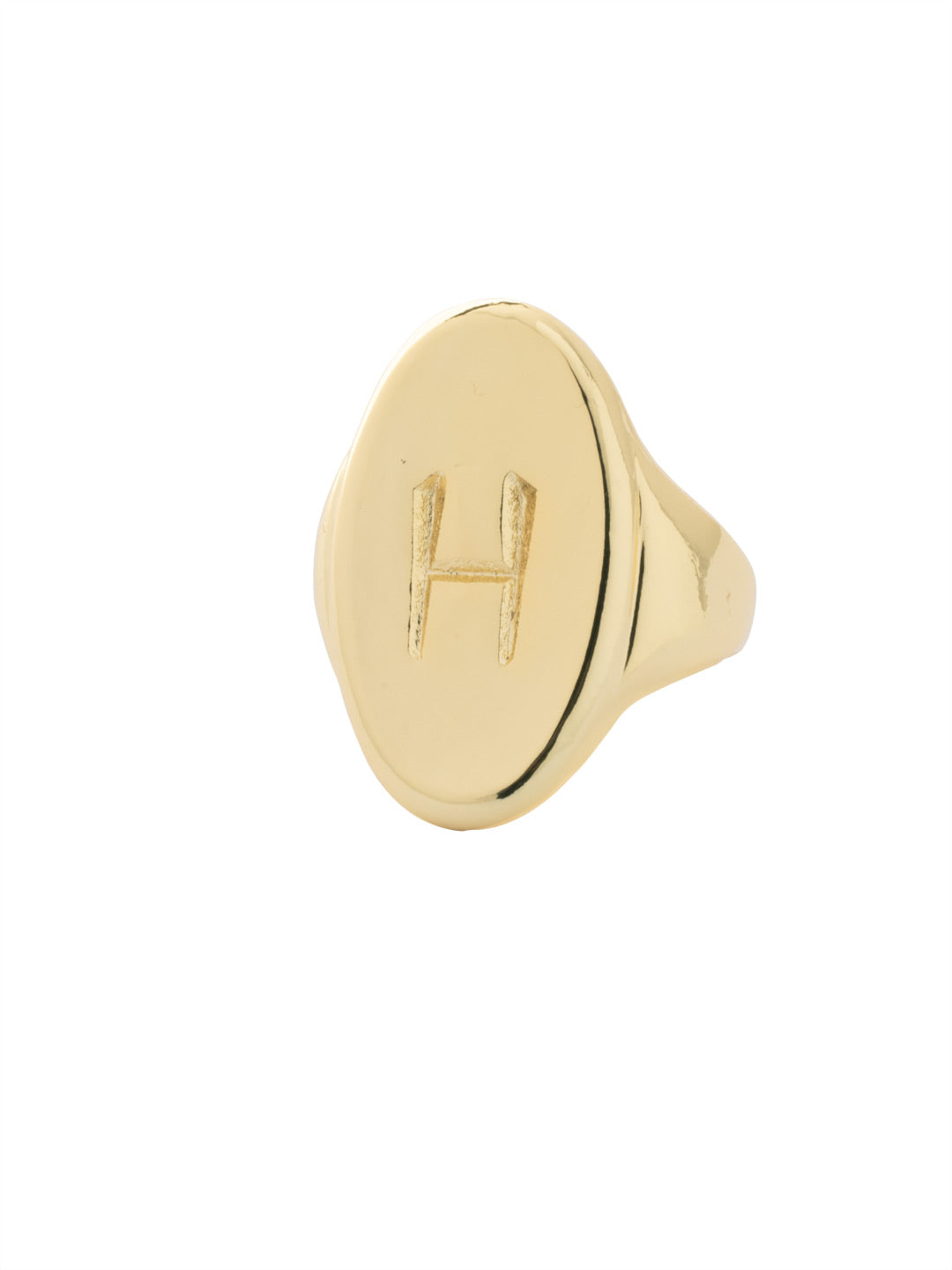 Sorrelli Bare Metallic "H" Signet Statement Ring