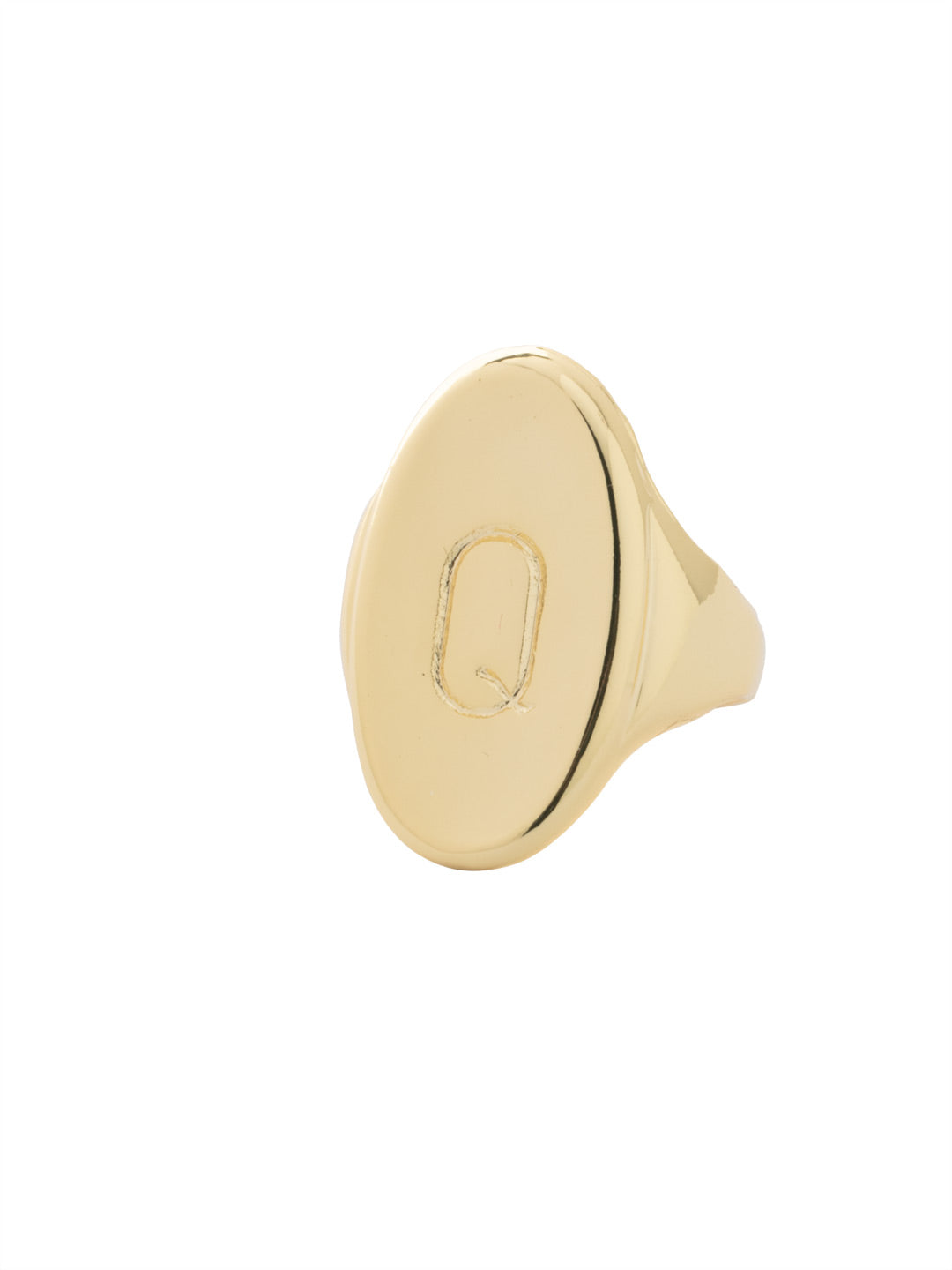 Sorrelli Bare Metallic "Q" Signet Statement Ring