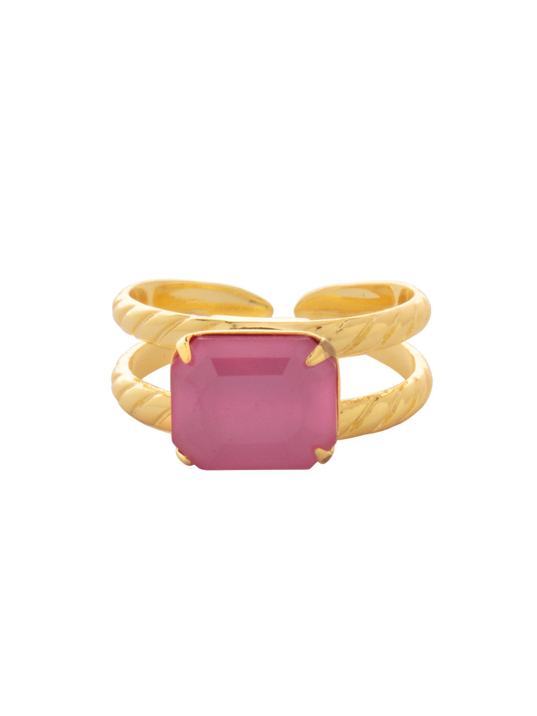 Sorrelli Peony Pink Lacquer Octavia Cocktail Ring