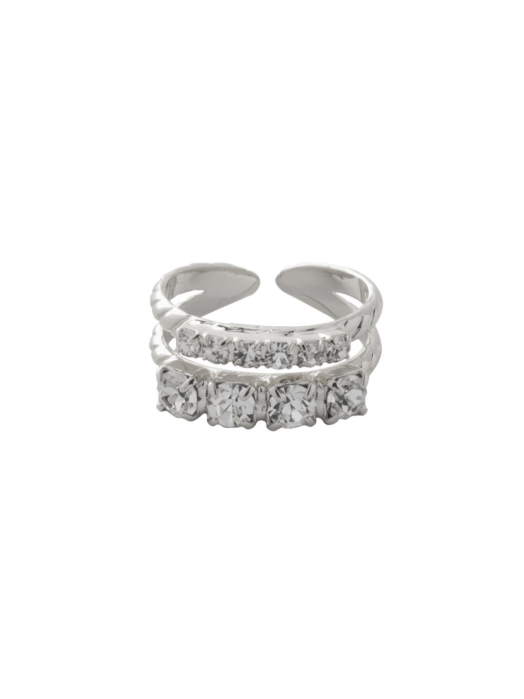 Sorrelli Crystal Crystal Studded Stacked Ring