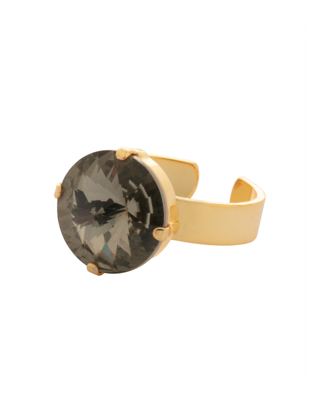 Sorrelli Black Diamond Nadine Adjustable Band Ring