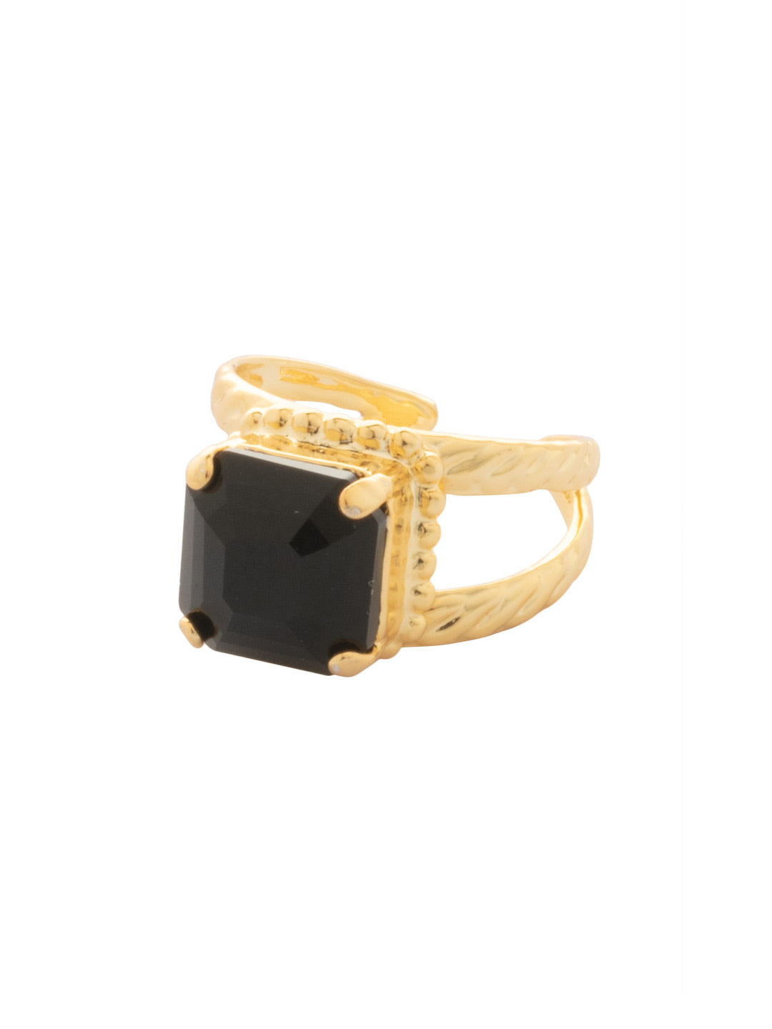 Sorrelli Jet Izzy Adjustable Cocktail Ring