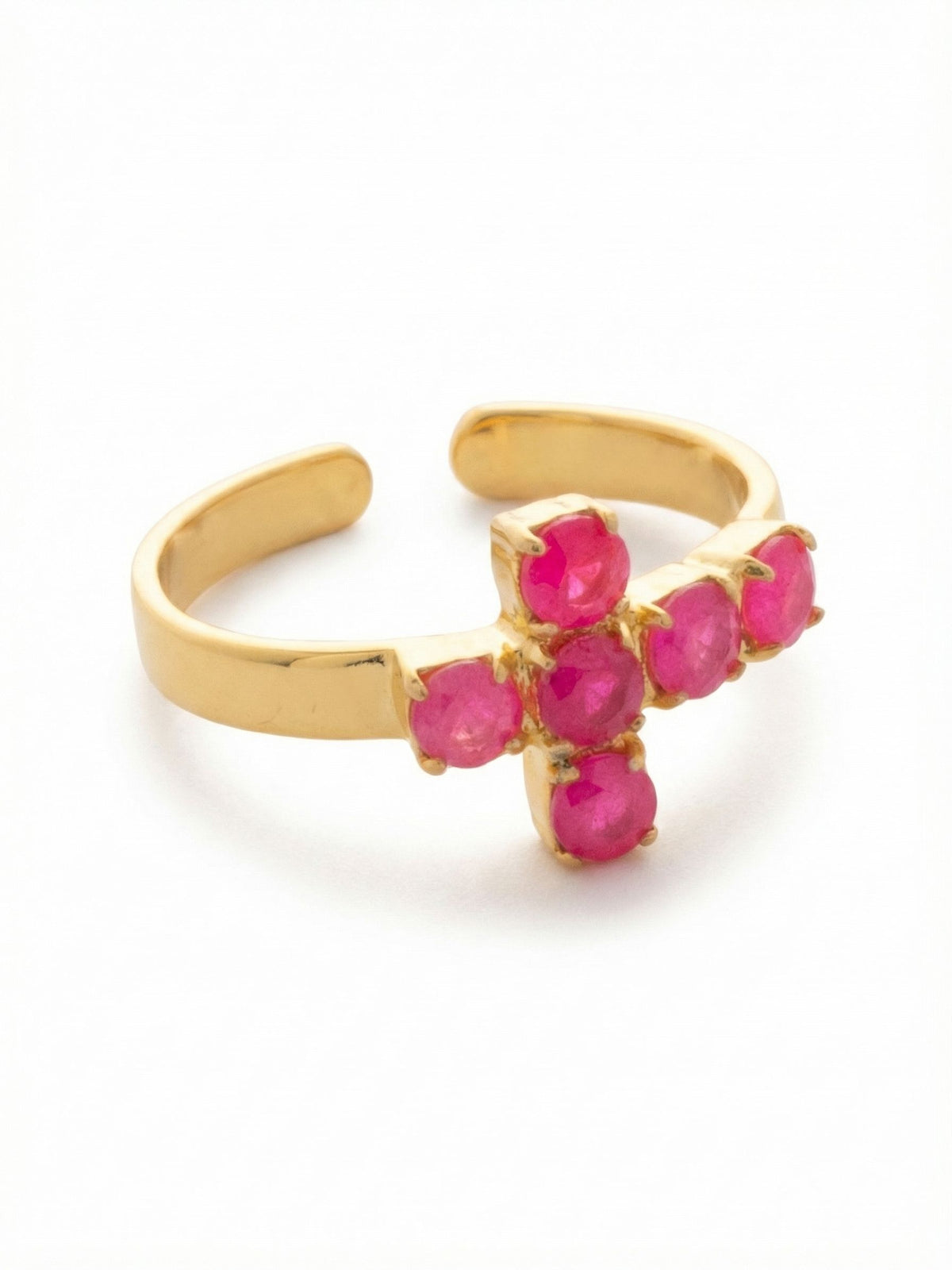 Sorrelli Electric Pink Carly Cross Band Ring