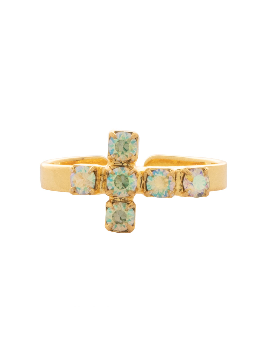 Sorrelli Jonquil AB Carly Cross Band Ring
