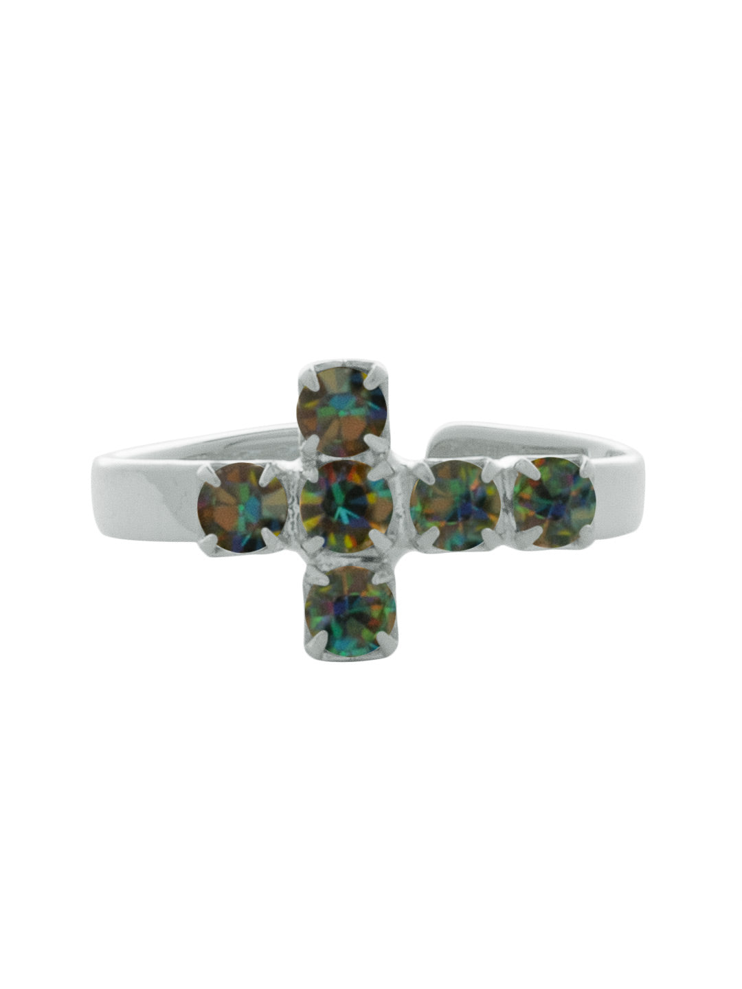 Sorrelli Volcano Carly Cross Adjustable Band Ring