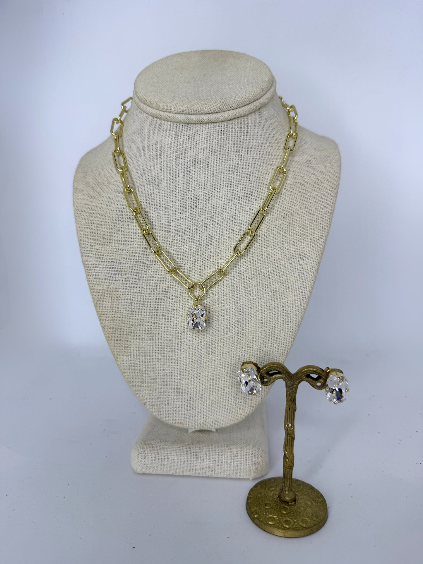 Sorrelli Bright Gold Crystal Clear Set
