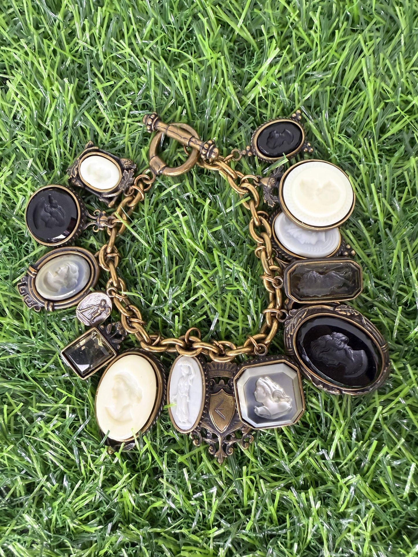 Italian Cameo Charm Bracelet