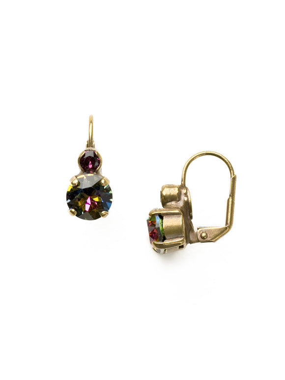 Sorrelli Volcano Round Crystal French Wire Earrings