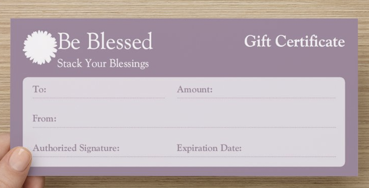 Be Blessed Gift Card* $25