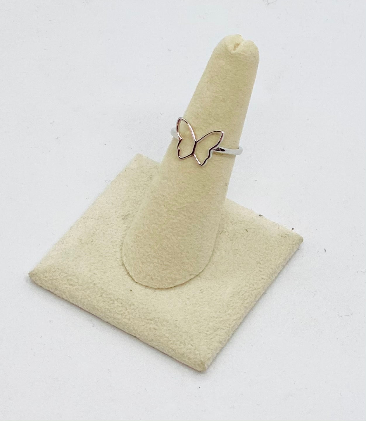 Sterling silver silver butterfly ring