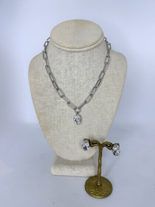 Sorrelli Crystal Clear Set on Palladium