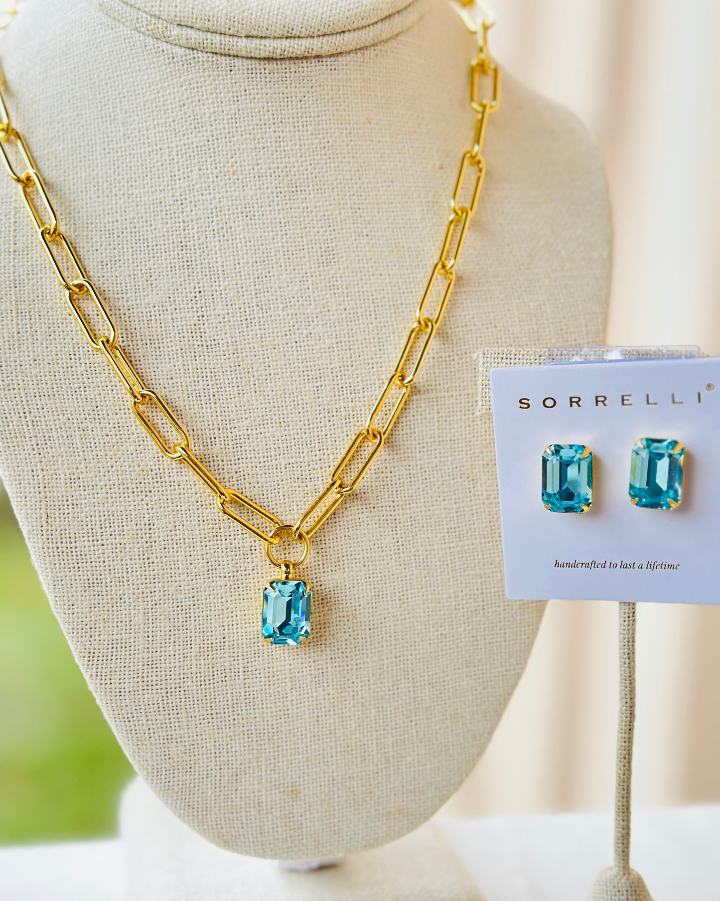 Nia Pendant Set- Aqua