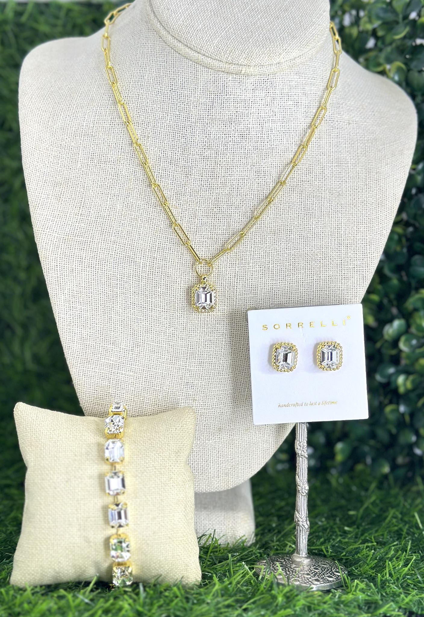 Sorrelli Bright Gold Clear Set