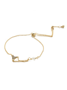 Sorrelli Crystal Halia Trinity Crystal Slider Bracelet