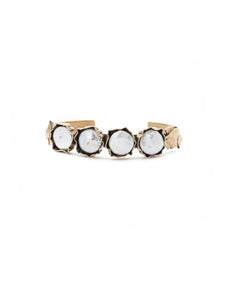 Sorrelli Modern Pearl Diana Cuff Bracelet