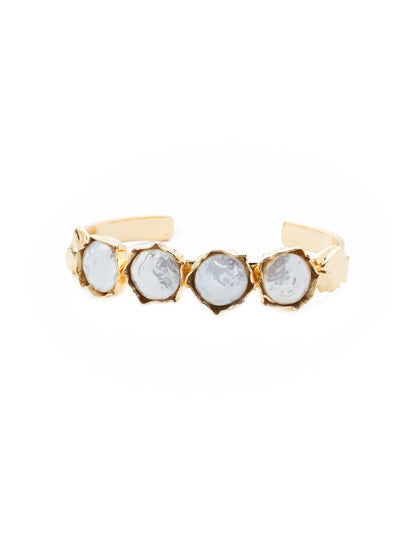 Sorrelli Modern Pearl Diana Cuff Bracelet