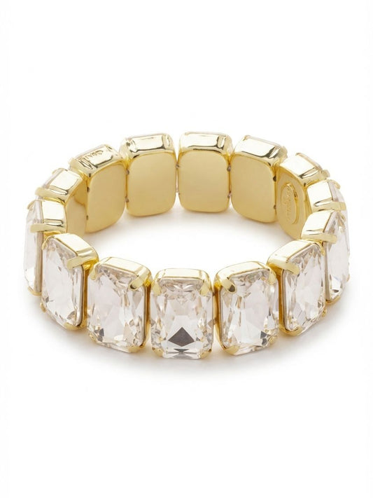 Sorrelli Crystal 7 Inch Emerald Cut Stretch Bracelet