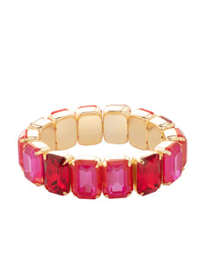 Sorrelli Red Carpet 7 Inch Emerald Cut Stretch Bracelet