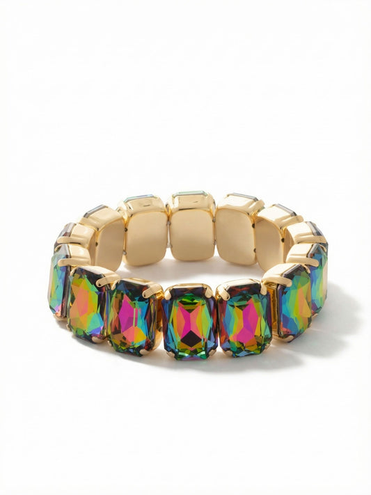 Sorrelli Volcano 7 Inch Emerald Cut Stretch Bracelet