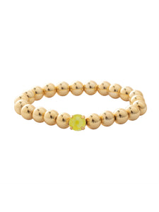 Sorrelli Electric Yellow Single Crystal Stretch Bracelet